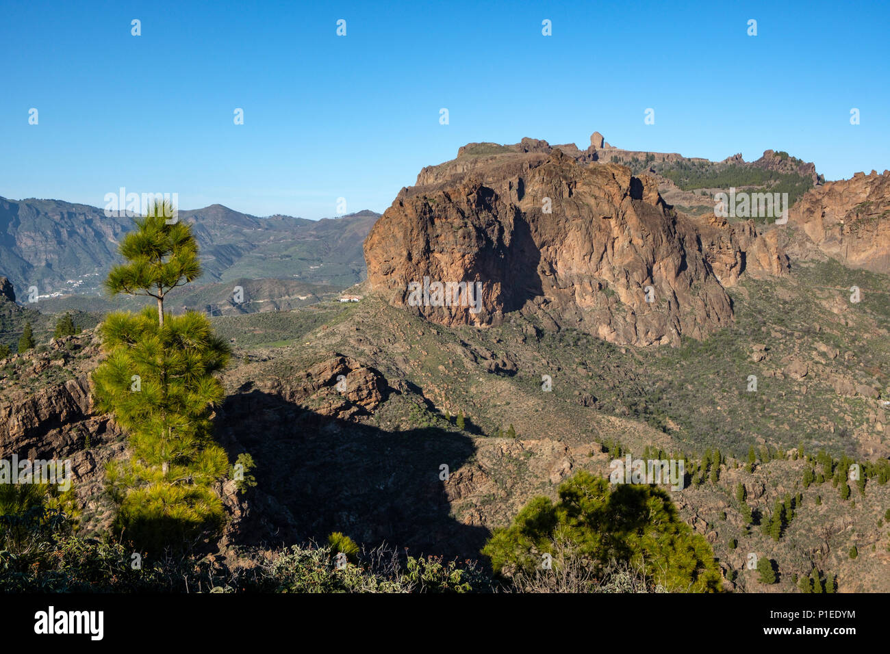 Roque Nublo, das Wahrzeichen von Gran Canaria, Kanarische Inseln, Spanien Stockfoto