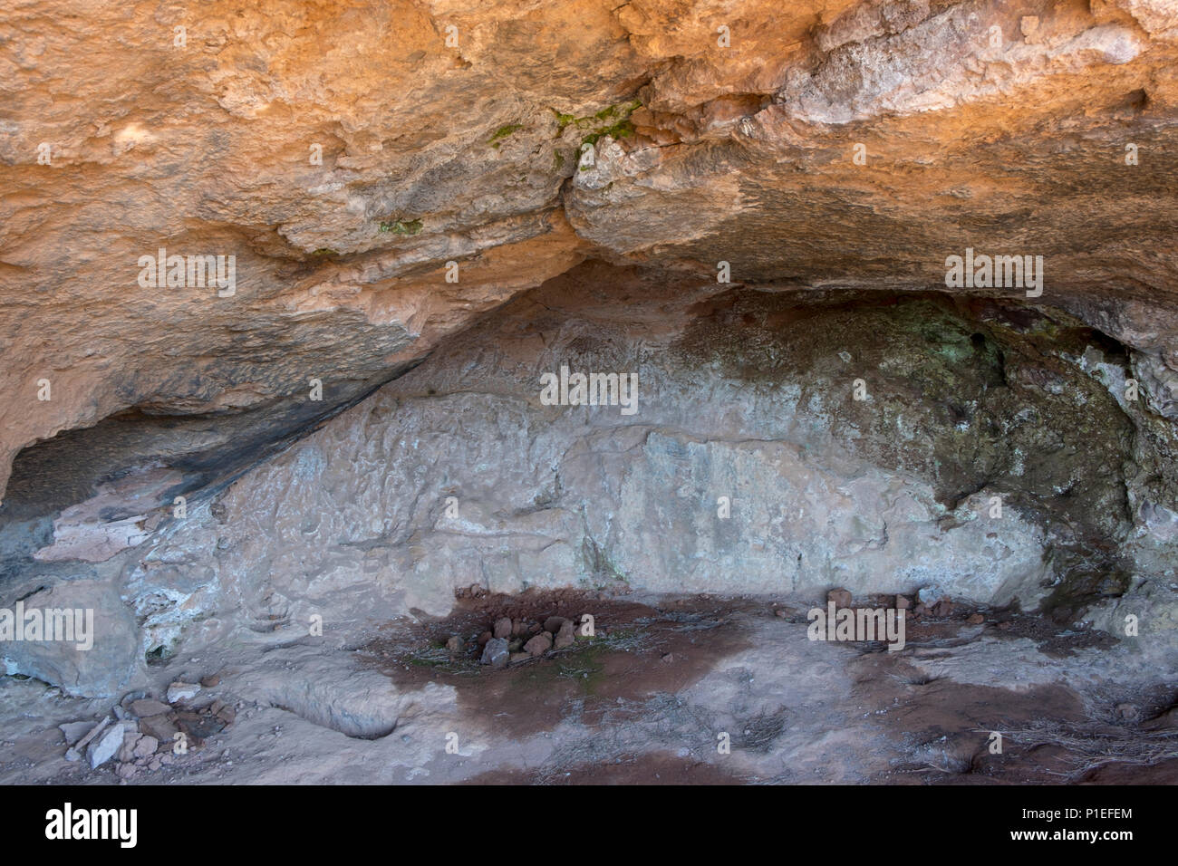Historische höhlen Cuevas del Caballero, Gran Canaria, Kanarische Inseln, Spanien Stockfoto