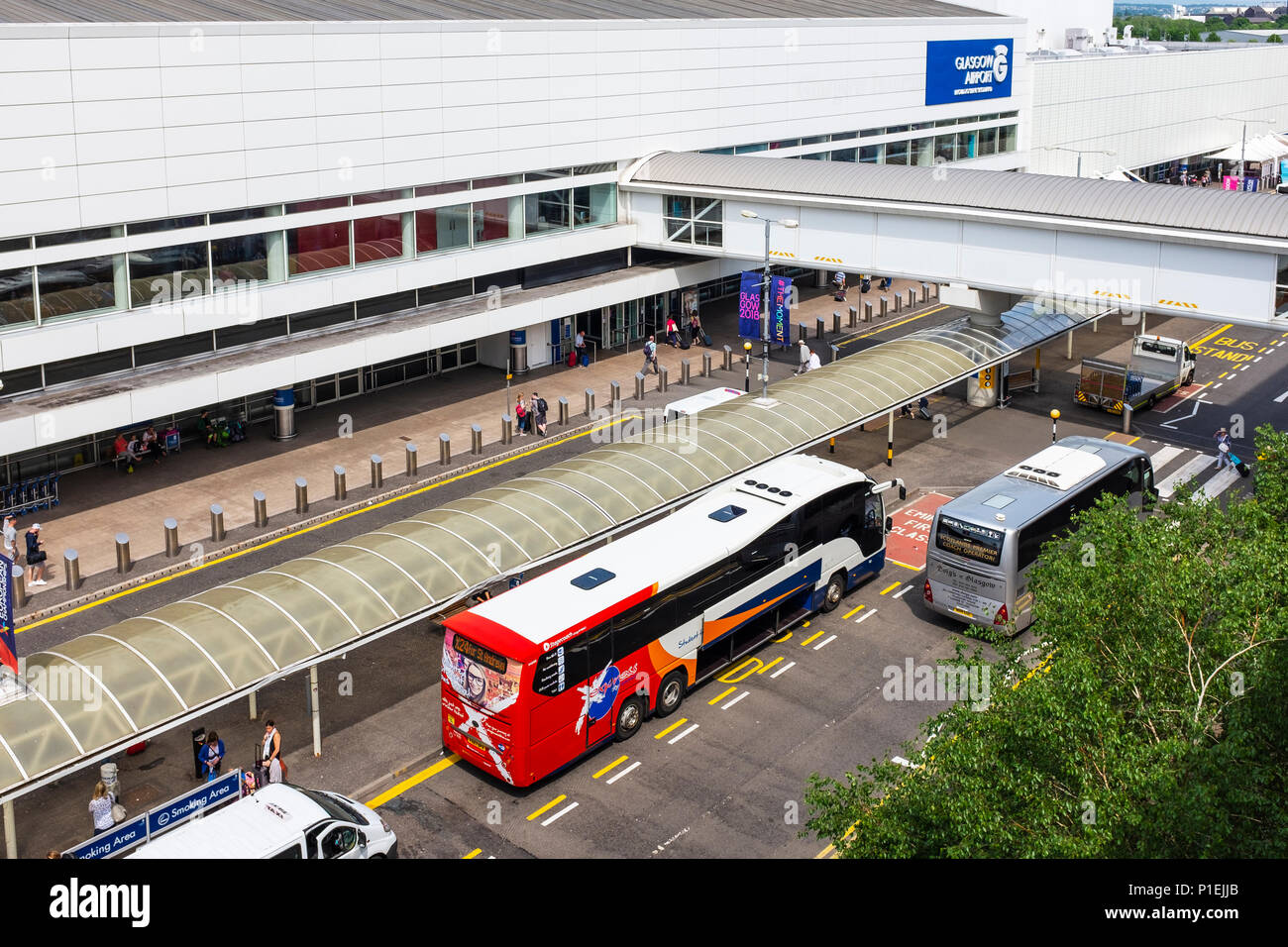 Haupteingang zum Flughafen Glasgow, Glasgow, Schottland Stockfoto