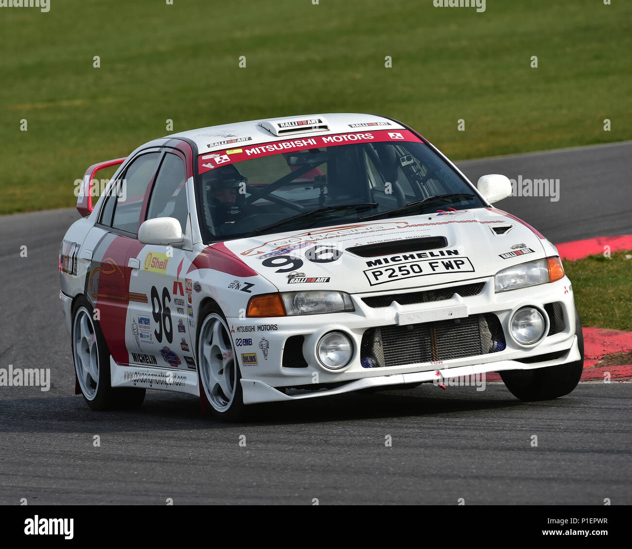 Richard Thurbin, Mitsubishi Evo 4, moderne Klassiker, Nextec Puma Cup, CSCC, Snetterton Rennstrecke, Snetterton, Norfolk, England, Samstag 7 t Stockfoto