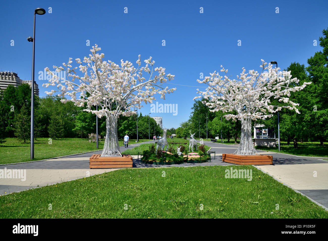 Moskau, Russland - 22. Mai. 2018. Park Sadovniki im südlichen Landkreis Stockfoto