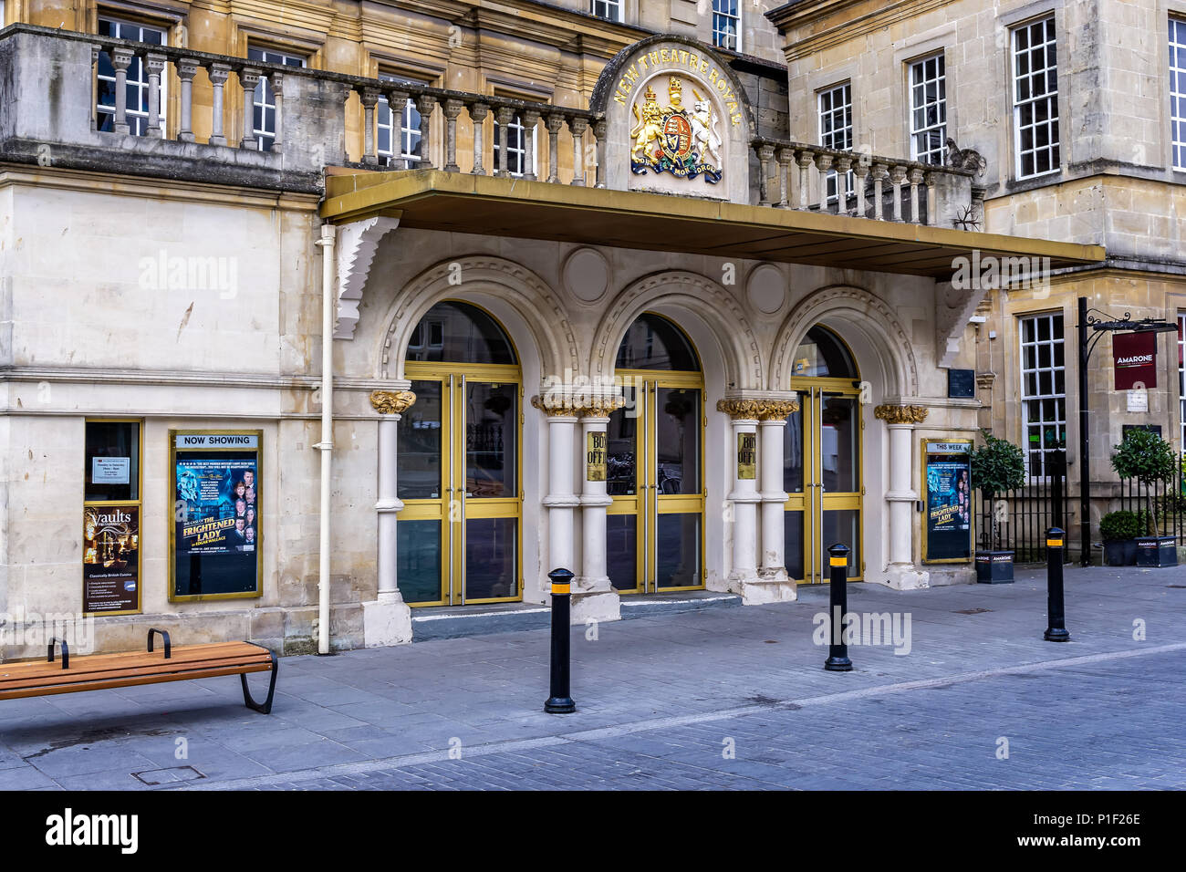 Das Theatre Royal in Bad in Sawclose, Badewanne, Somerset, UK am 13. Mai 2018 getroffen Stockfoto