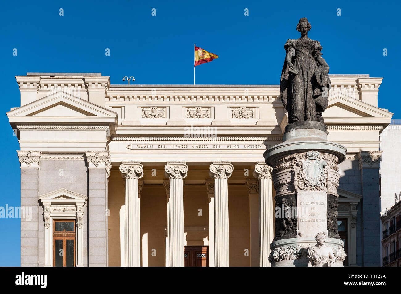 Museo del Prado Cason del Buen Retiro, Madrid, Spanien. Stockfoto