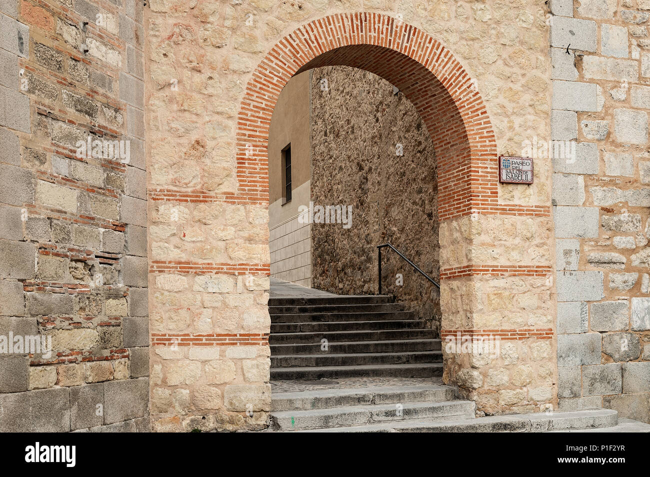 Eingang in den ummauerten Stadt Segovia, Spanien. Stockfoto