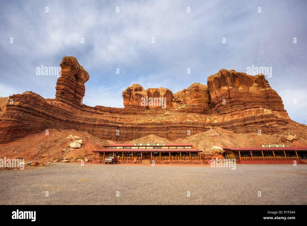 Twin Rocks Cafe in Täuschung, Utah Stockfoto