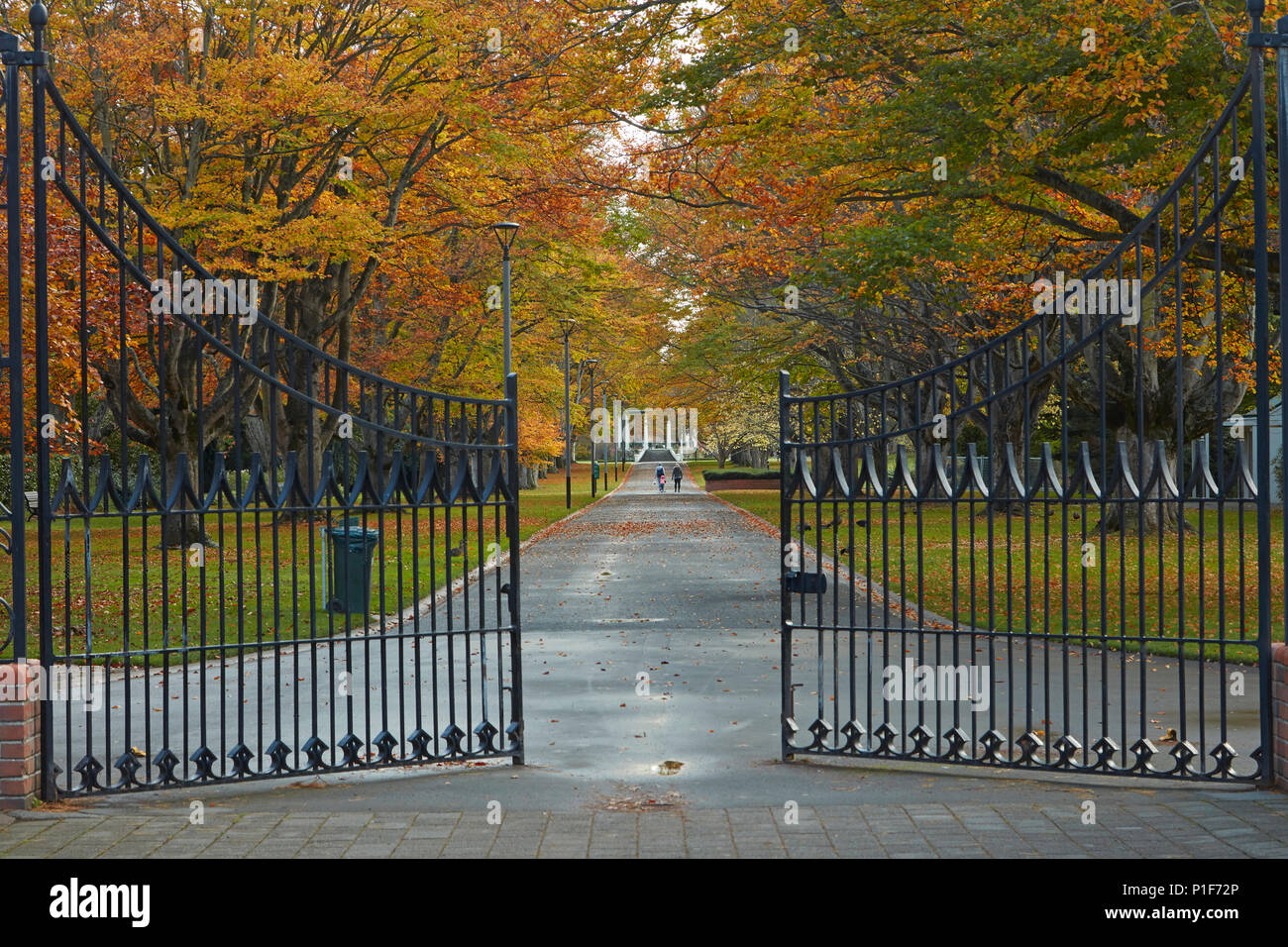 Gates, Queens Park, Invercargill, Southland, Südinsel, Neuseeland Stockfoto