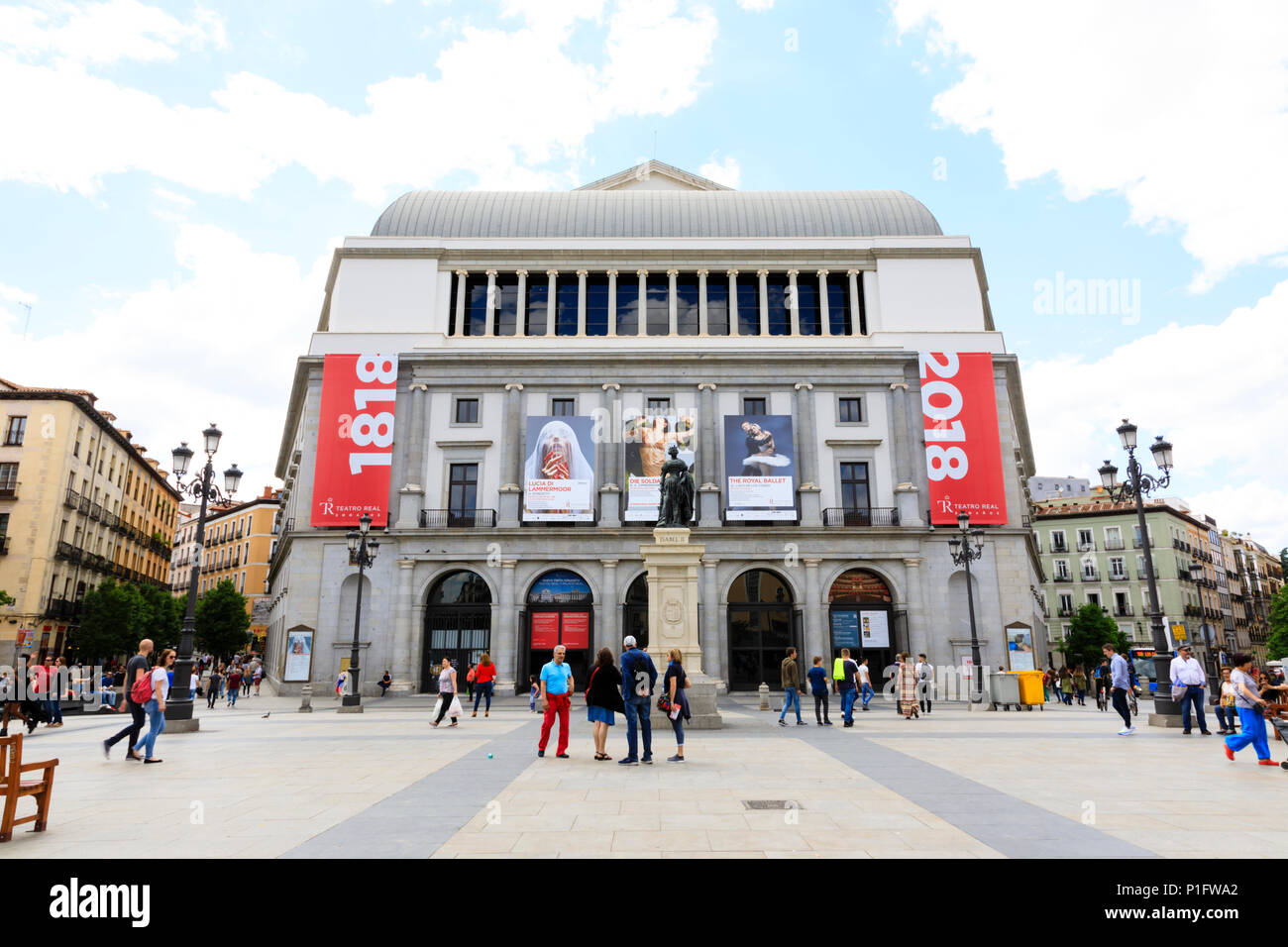 Das Royal Opera House, Teatro Real, Madrid, Spanien. Mai 2018 Stockfoto