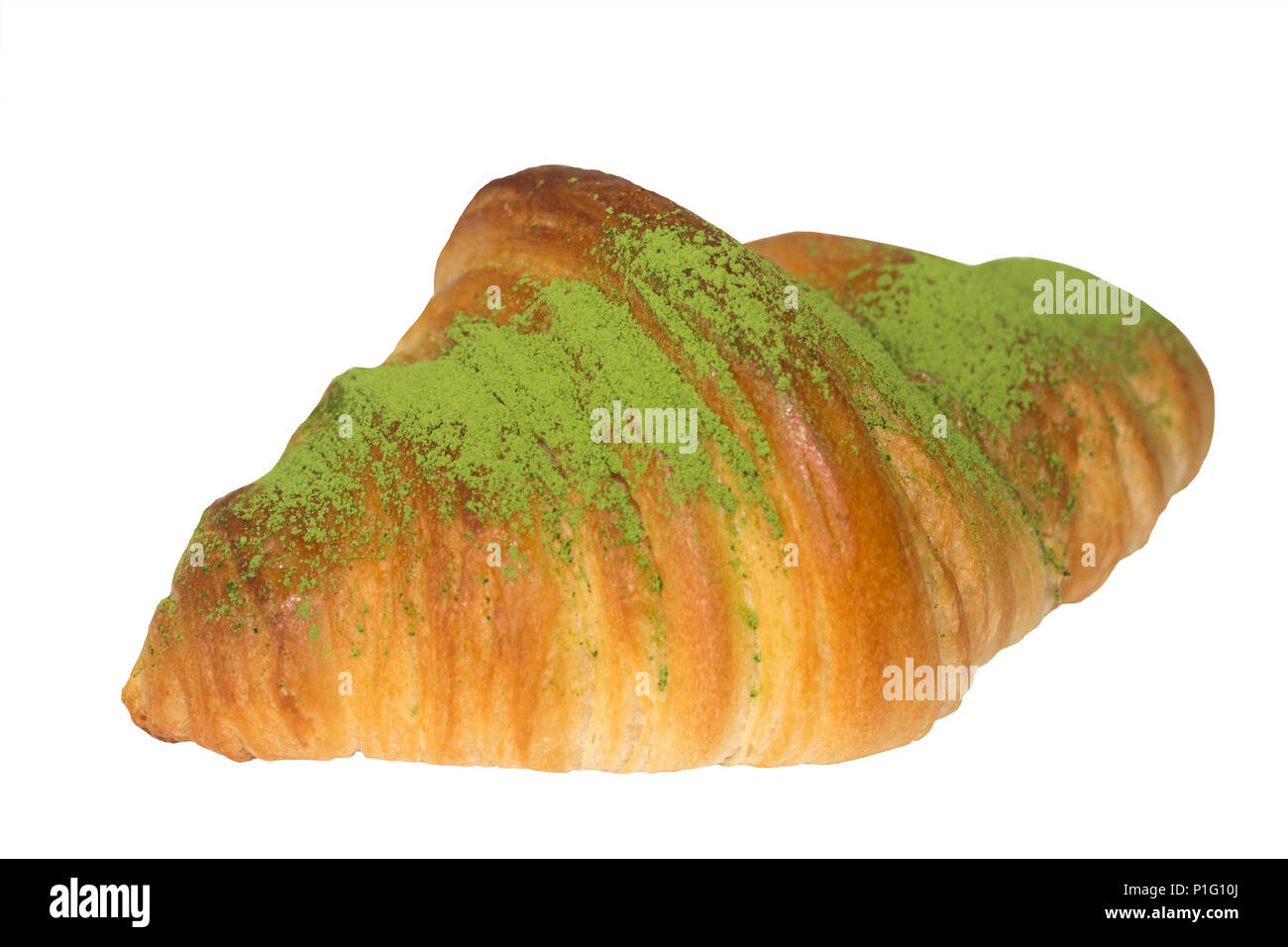 Frische matcha Croissant Stockfoto