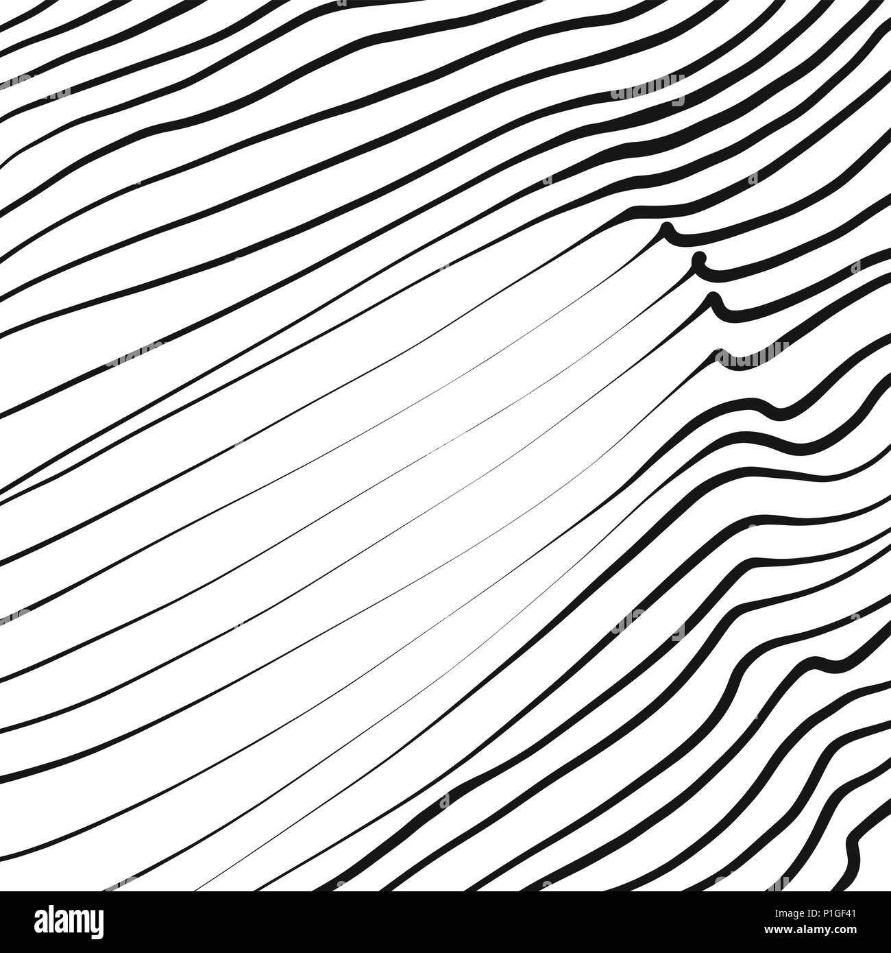 Line Art wellenförmige Muster, Vector Illustration, Wand Kunst Hintergrund Stock Vektor