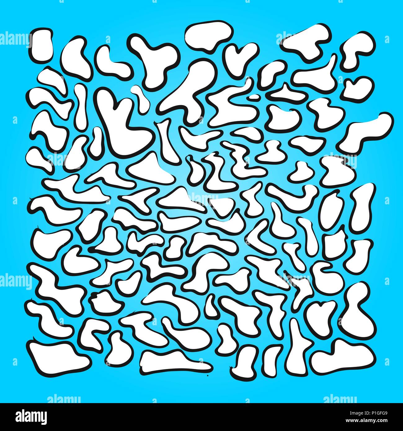 Von Hand gezeichnet Formen Tapete Muster, Vector Illustration Stock Vektor