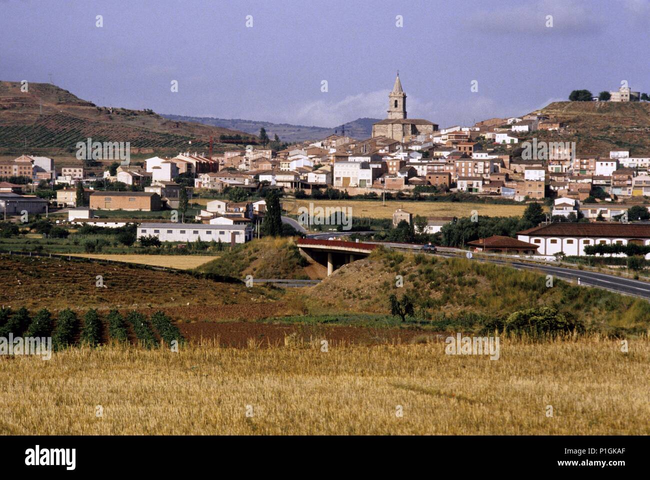 Spanien - LA RIOJA Rioja Media (Kreis). Navarrete, Vista. Stockfoto