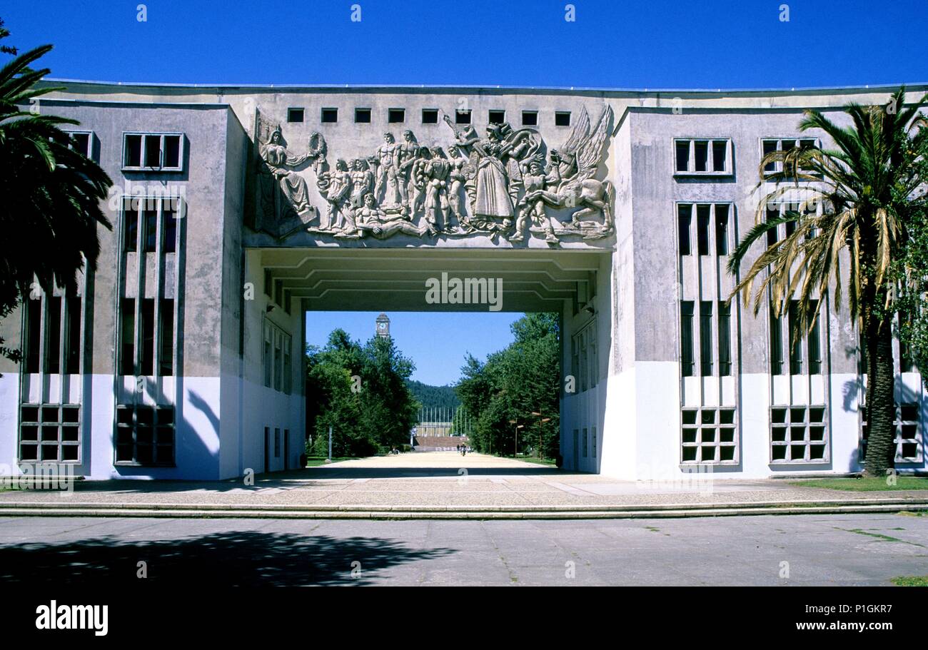 Concepción; Universidad; Arco de Medicina. Stockfoto