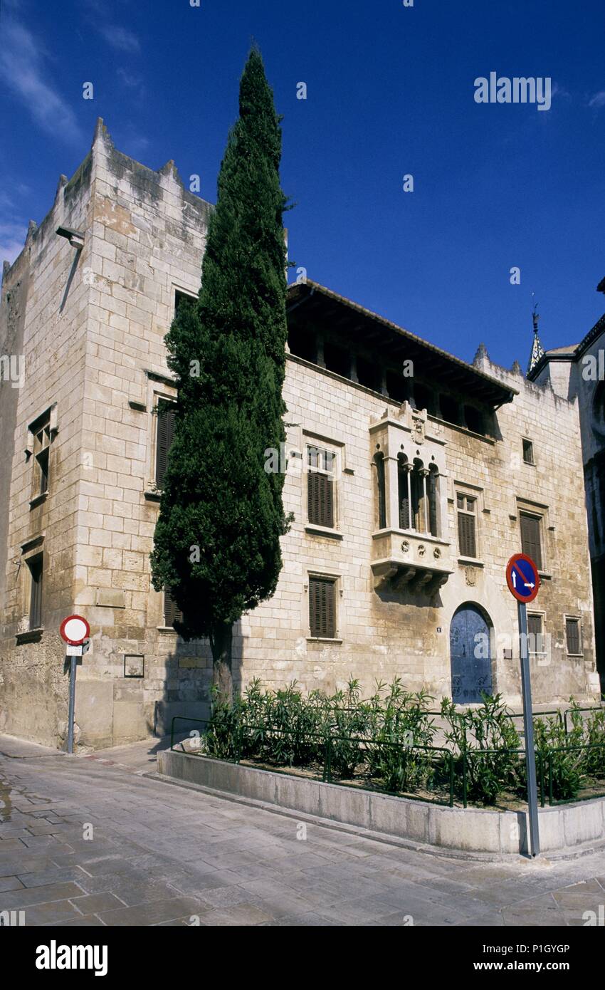 Spanien - Katalonien - Alt Penedés (Bezirk) - Barcelona. Vilafranca del Penedés, Plaza de St. Jaume, Palacio Baltá. Stockfoto