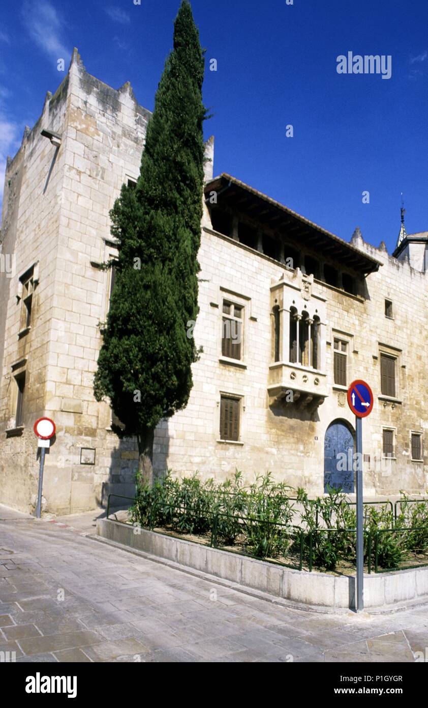 Spanien - Katalonien - Alt Penedés (Bezirk) - Barcelona. Vilafranca del Penedés, Plaza de St. Jaume, Palacio Baltá. Stockfoto