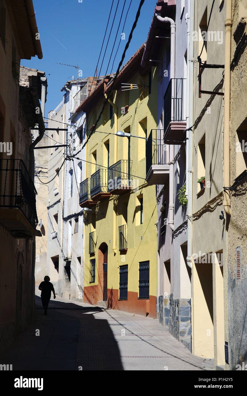 Spanien - Katalonien - Alt Camp (Bezirk) - TARRAGONA. Pont d'Armentera; Carrer/Calle del'Raval Nou". Stockfoto