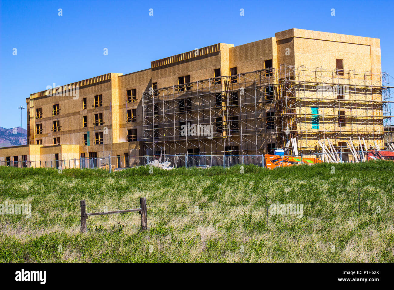 Neubau von gewerblichen Gebäude Stockfoto