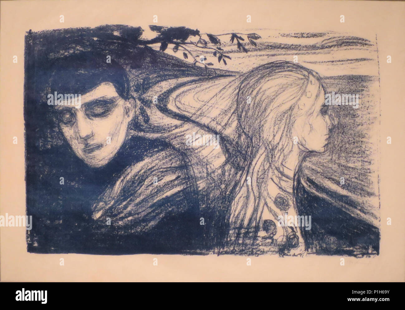 "Separierung II" von Edvard Munch, 1896, Lithographie, Bergen Kunstmuseum. Stockfoto