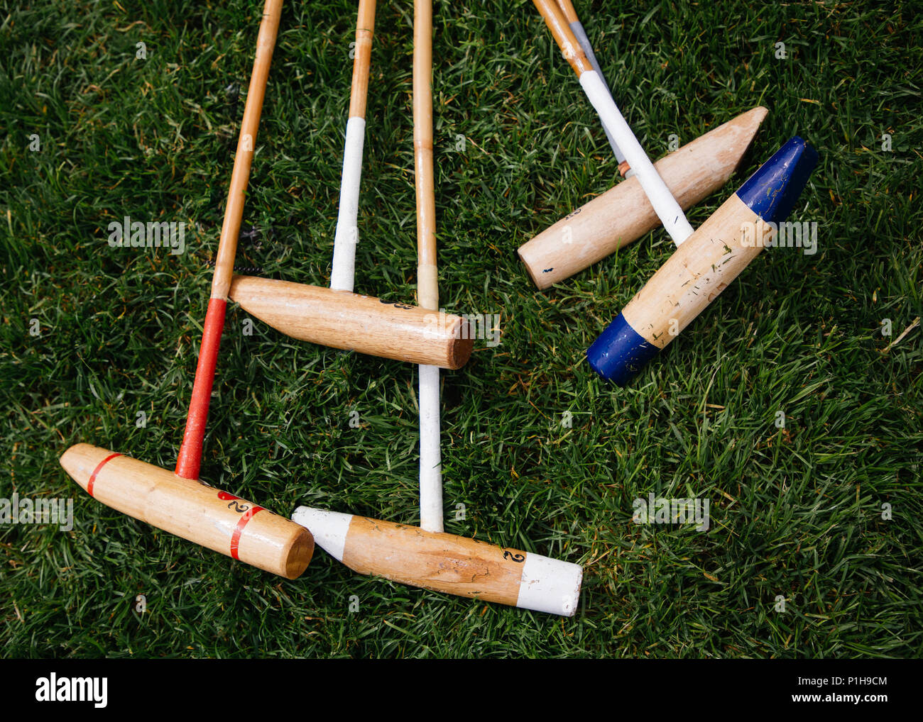 Polo Mallets. Juni 2018 Stockfoto