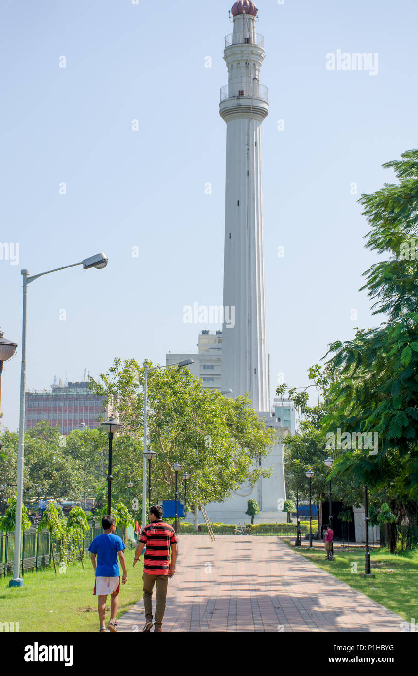 Shaheed Minar oder ochterlony Monument Kolkatta Indien Stockfoto