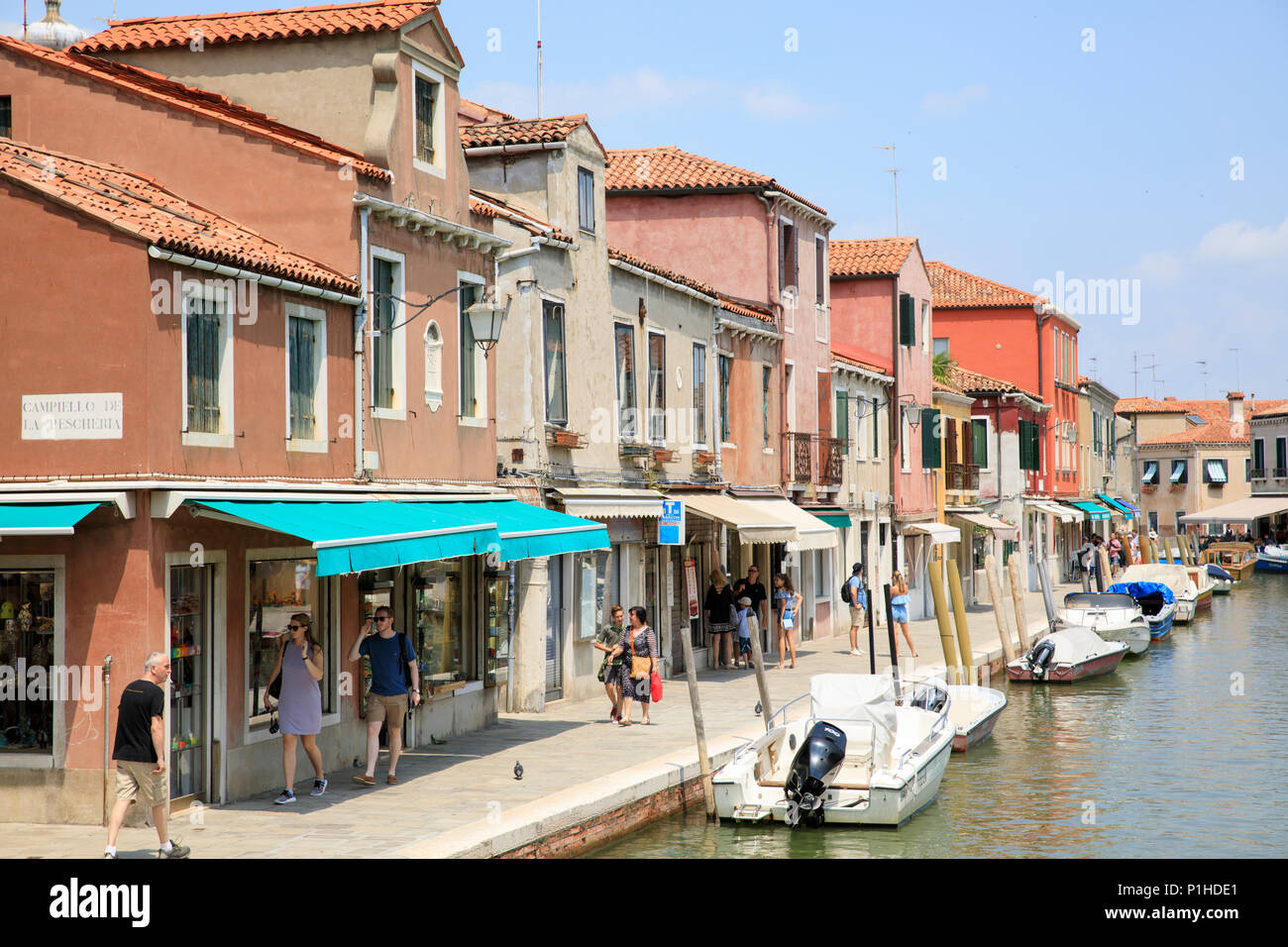 Fondamenta dei Vetrai, Murano, Venedig, Italien. Stockfoto