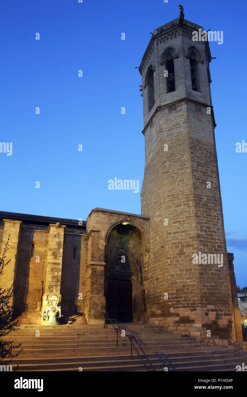 Spanien - Katalonien - Segrià (Kreis) - Mallorca. Lleida, Iglesia de San Lorenzo/Esglesia de Sant Llorenç. Stockfoto