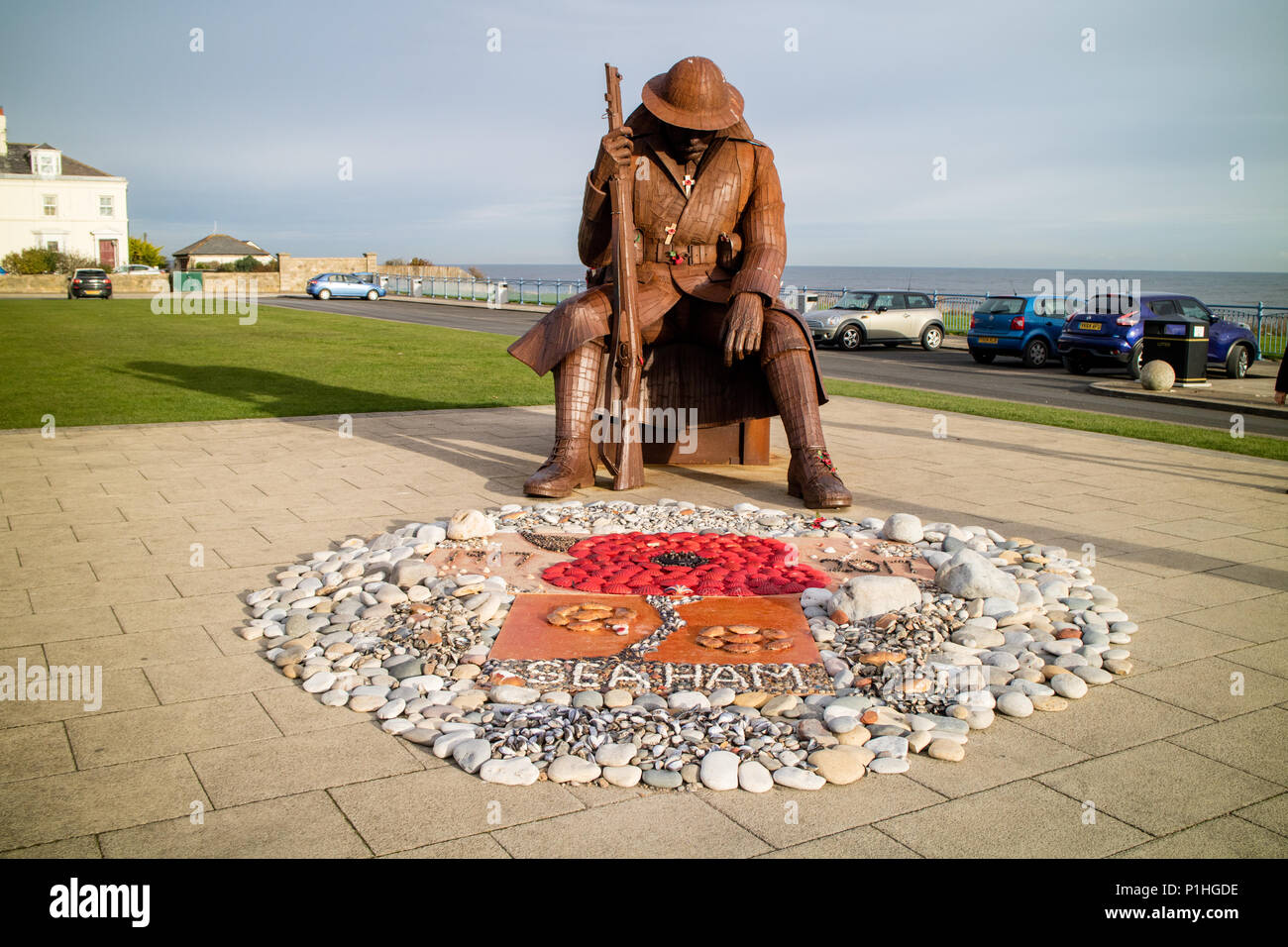 'Tommy' war Memorial in Seaham, County Durham Stockfoto