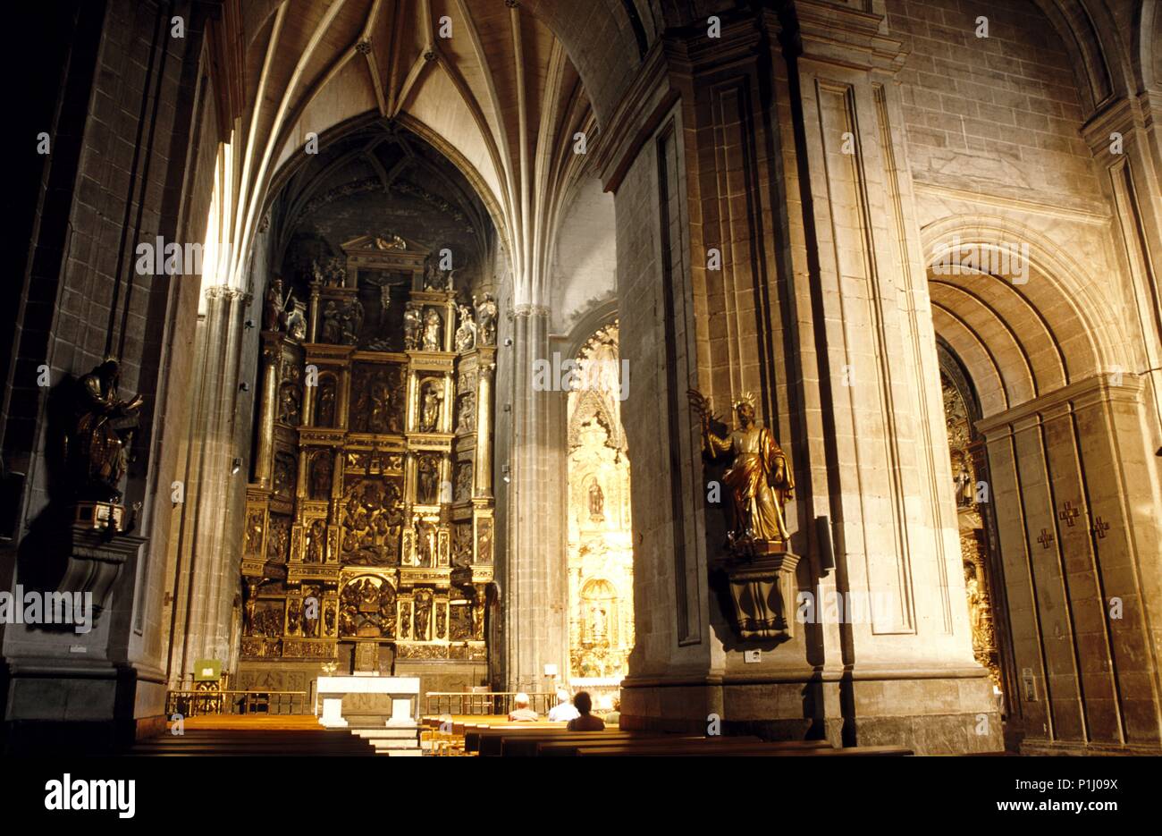 Logroño, Iglesia de Santa María del Palacio; gótica. Stockfoto