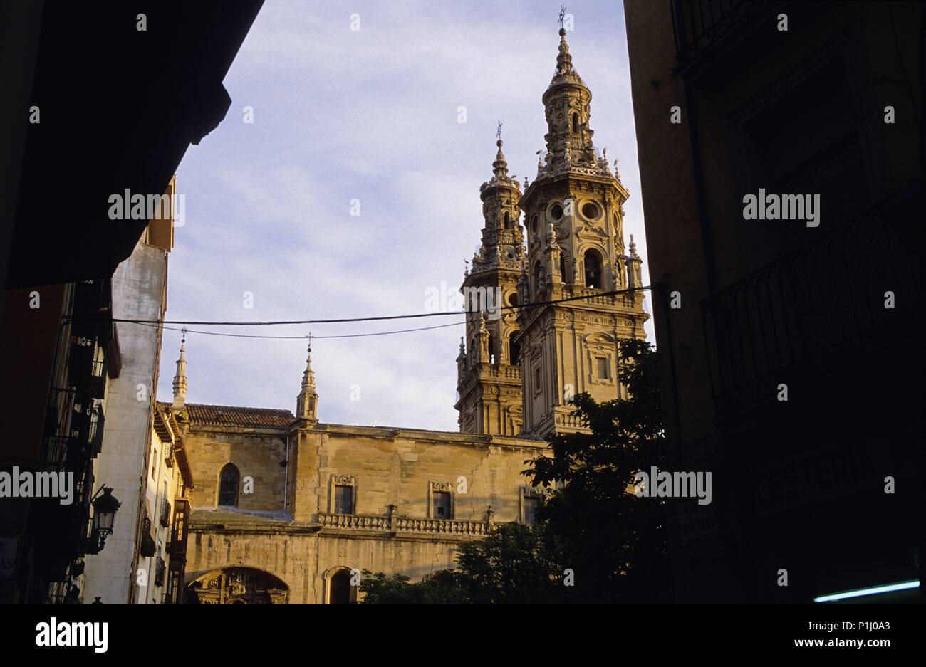 Logroño, Concatedral de Santa María de la Redonda. Stockfoto