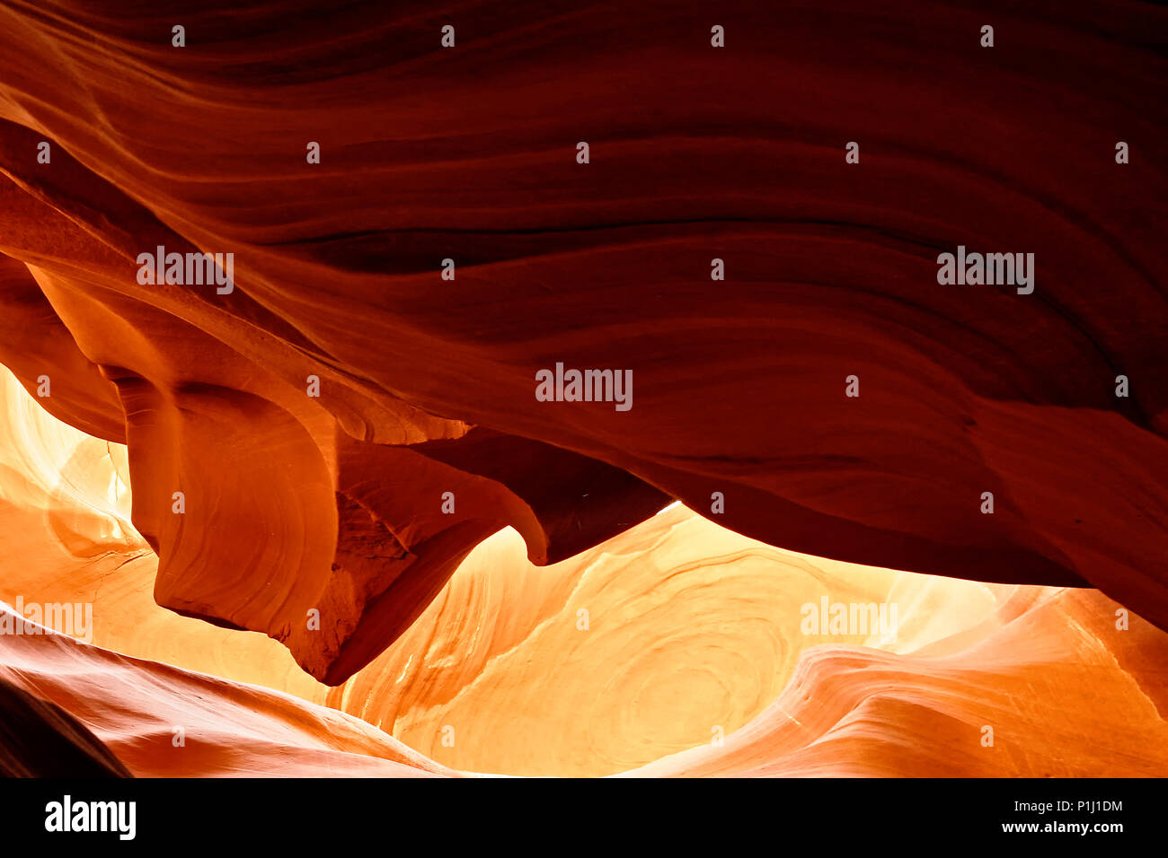 Bunte Muster von Navajo Sandstein aus Slot Canyons Page Arizona 7. Stockfoto