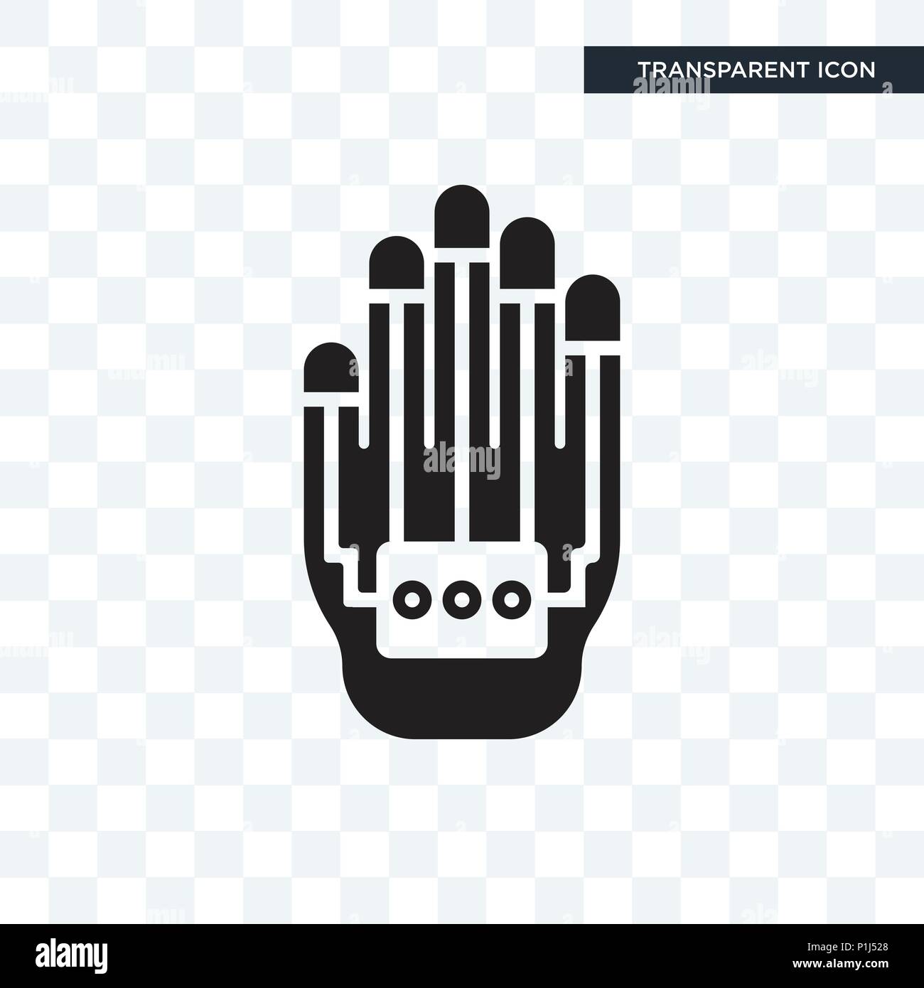 Wi Handschuhe vektor Icon auf transparentem Hintergrund isoliert, Wi Handschuhe logo Konzept Stock Vektor