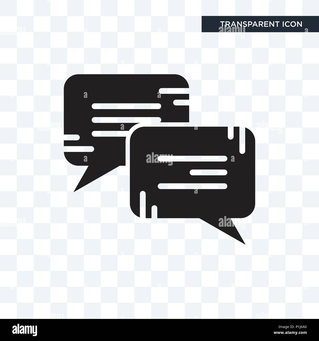 Chat vektor Icon auf transparentem Hintergrund isoliert, Chat logo Konzept Stock Vektor