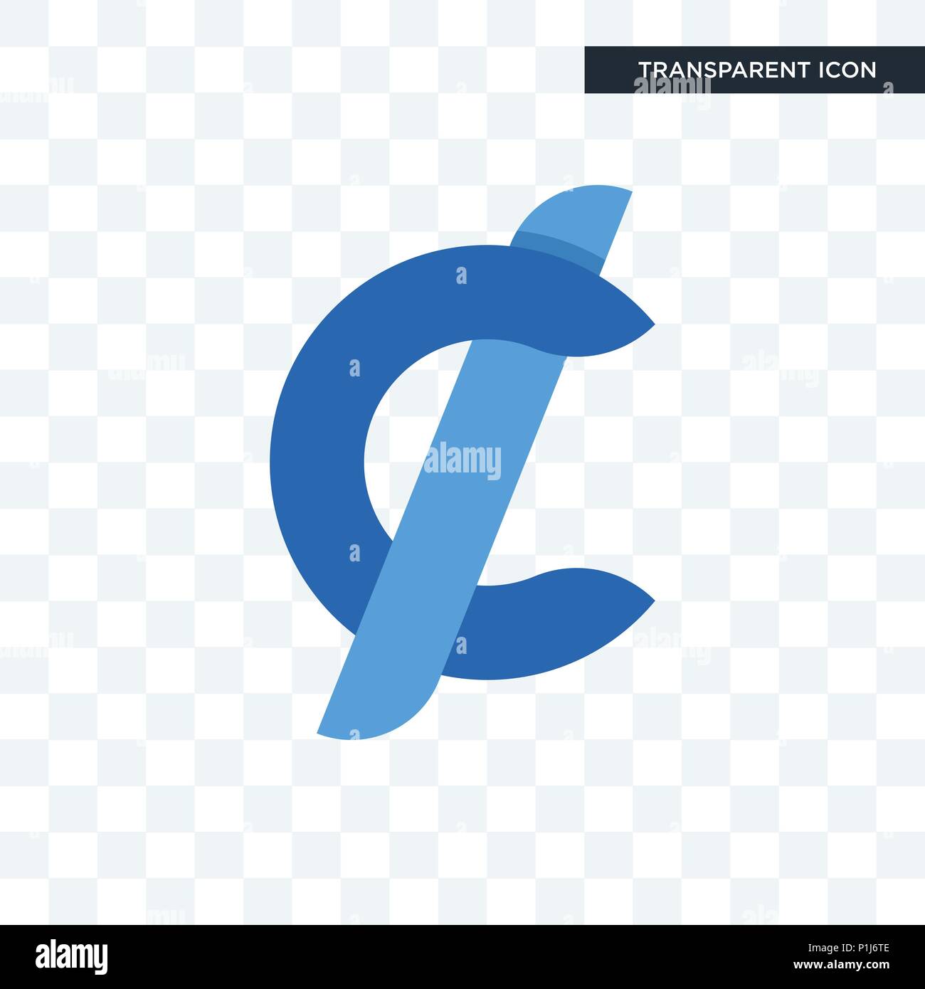 Cent vektor Icon auf transparentem Hintergrund isoliert, Cent logo Konzept Stock Vektor