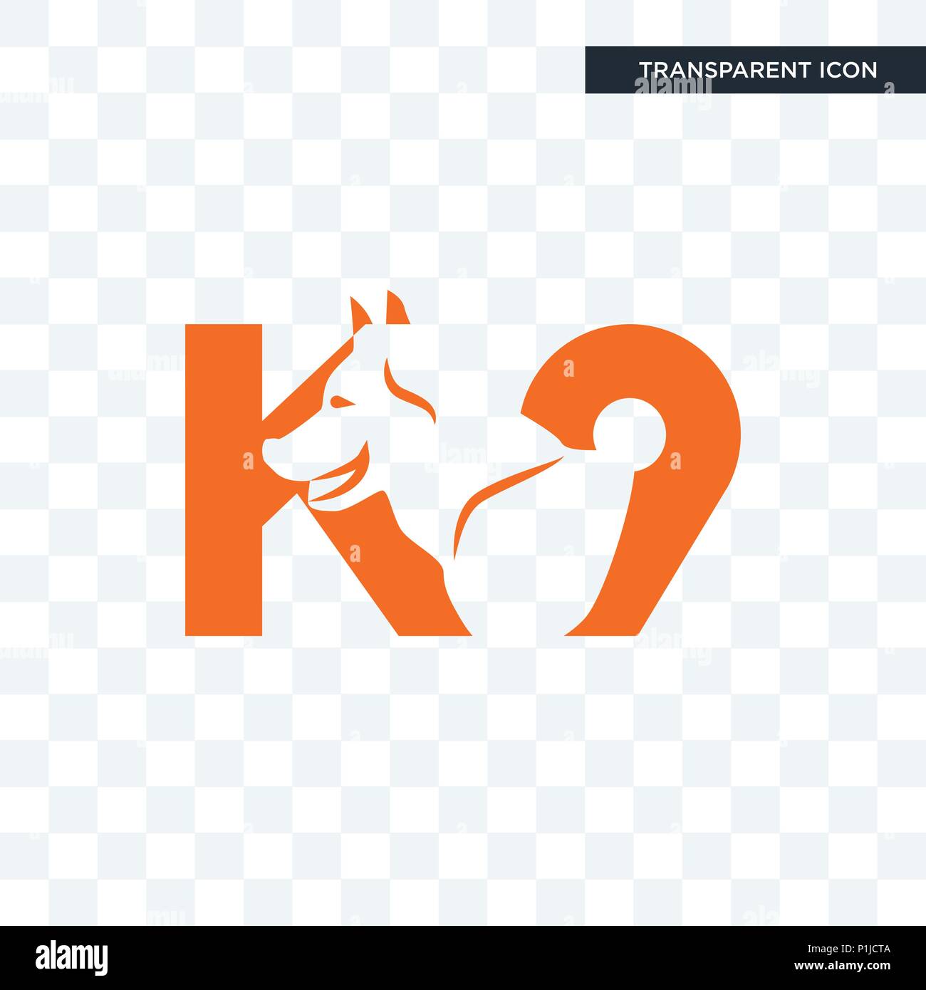 K9 Vektor Icon auf transparentem Hintergrund isoliert, k9 logo Konzept Stock Vektor