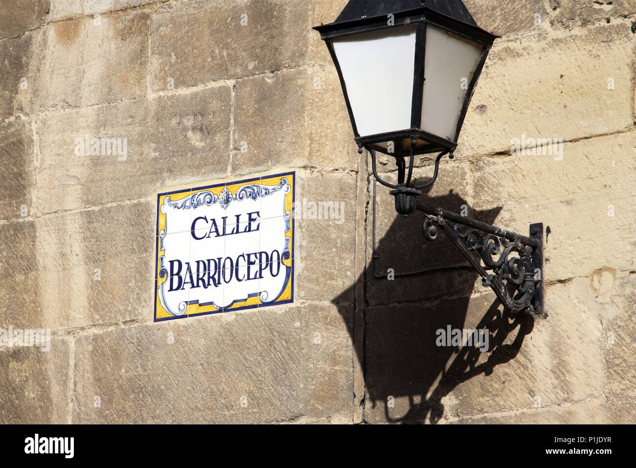 Spanien - LA RIOJA Rioja Media (Kreis) - logrono. Logroño; Calle de'Barriocepo "por Donde transcurre el'Camino'en El Casco Viejo de la Ciudad. Stockfoto