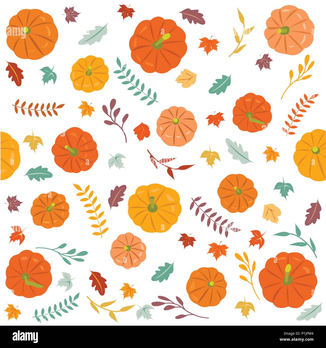 Muster mit Kürbissen, Vector Illustration Stock Vektor