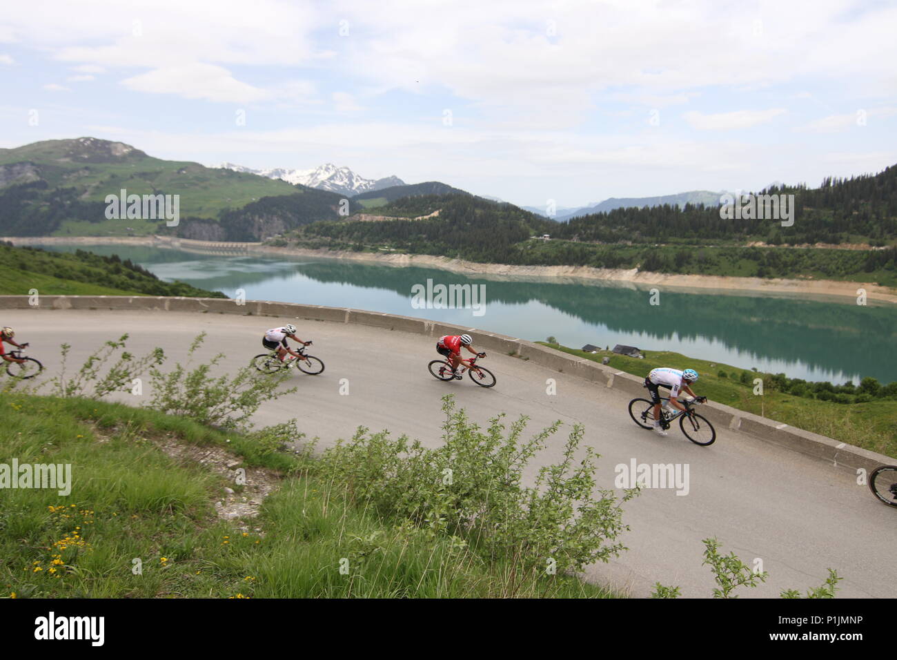 Criterium Du Dauphine 2018 Stufe 7 Cormet de Roselend Auvergne Rhône Alpes Frankreich UCI Pro Tour Stockfoto