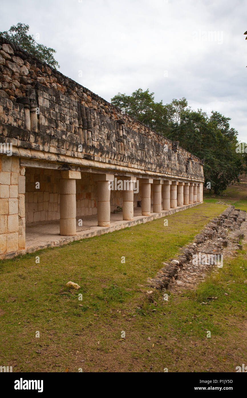 Majestätische Ruinen in Uxmal, Mexiko. Uxmal ist eine alte Maya Stadt der klassischen Periode im heutigen Mexiko. Stockfoto