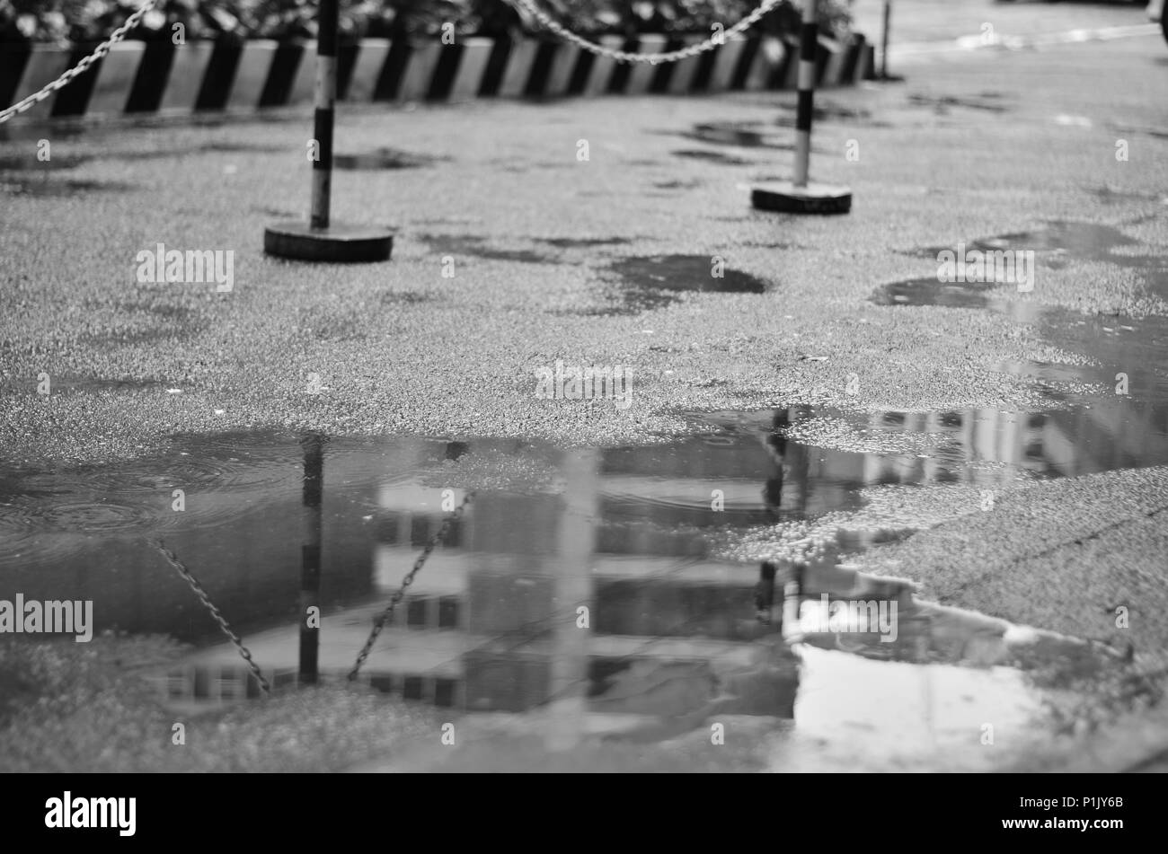 Besetzt Regentage auf die Stadt Stockfoto
