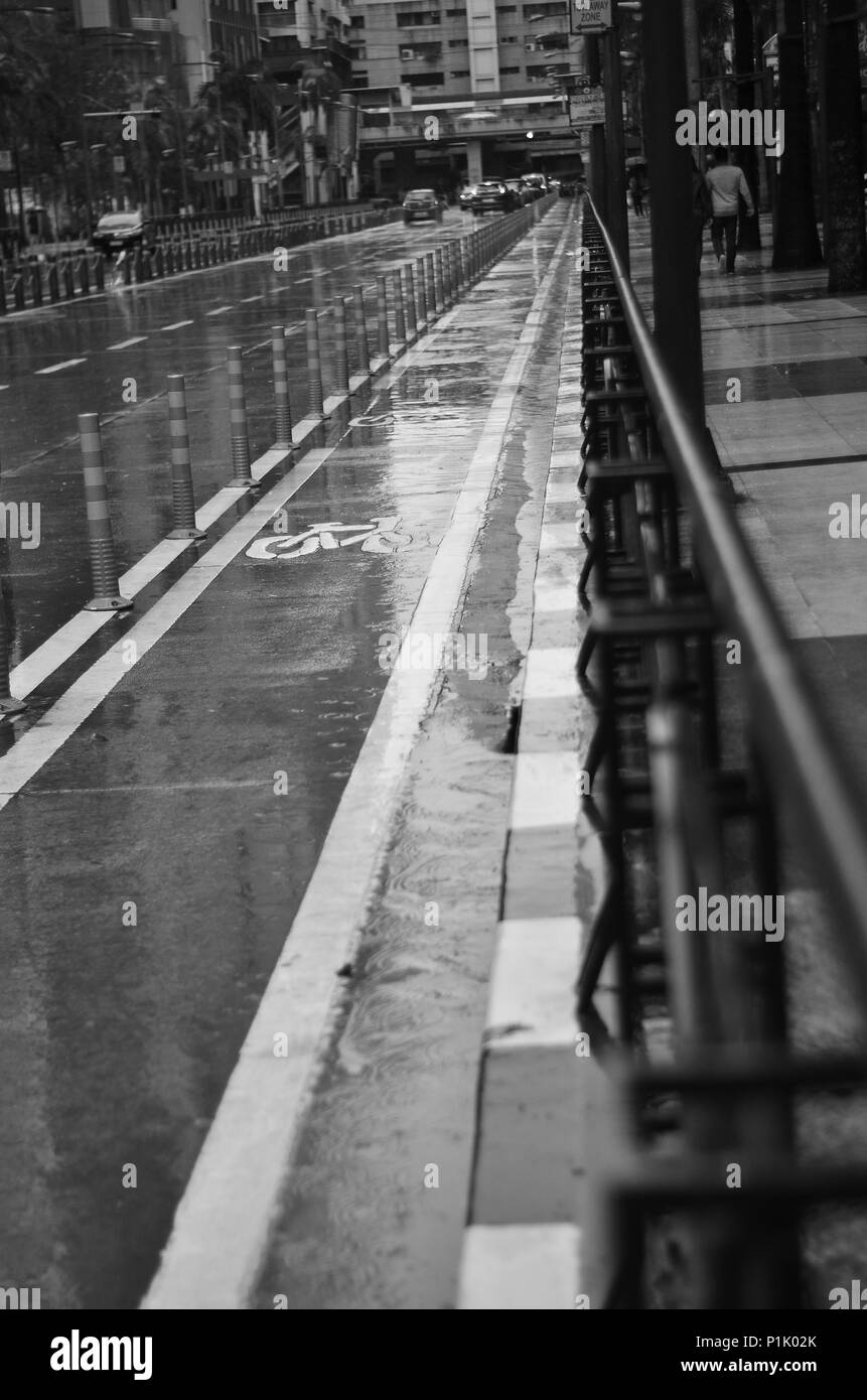 Besetzt Regentage auf die Stadt Stockfoto
