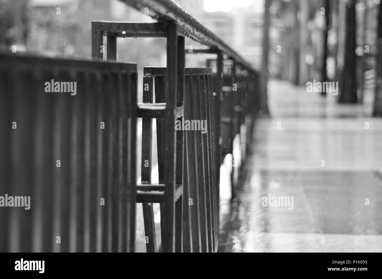 Besetzt Regentage auf die Stadt Stockfoto