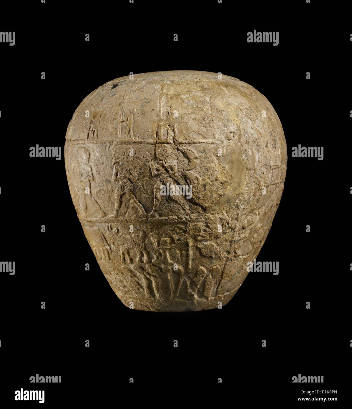 Macehead des Narmer, Protodynastic Zeitraum (Ägypten), c3300-c3200 BC. Artist: Unbekannt. Stockfoto