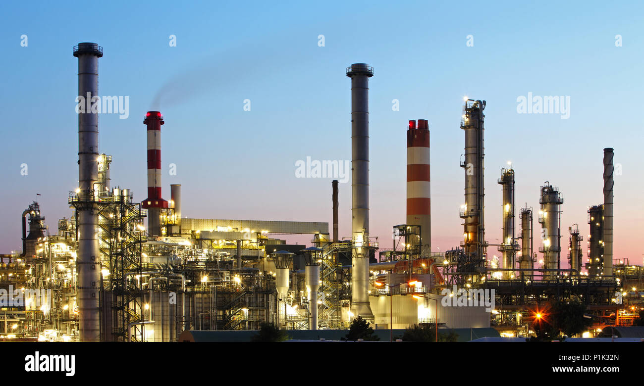 Indutry Ölraffinerie - Fabrik Stockfoto