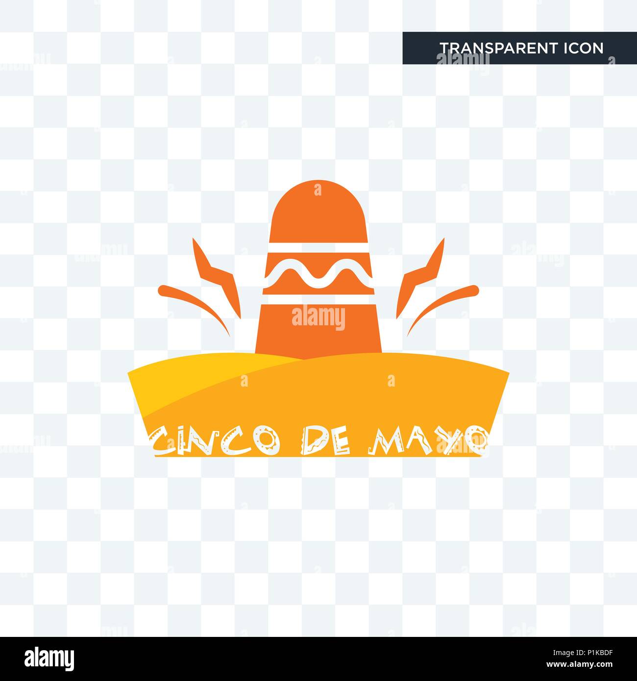 Cinco de Mayo vektor Icon auf transparentem Hintergrund isoliert, Cinco de Mayo logo Konzept Stock Vektor