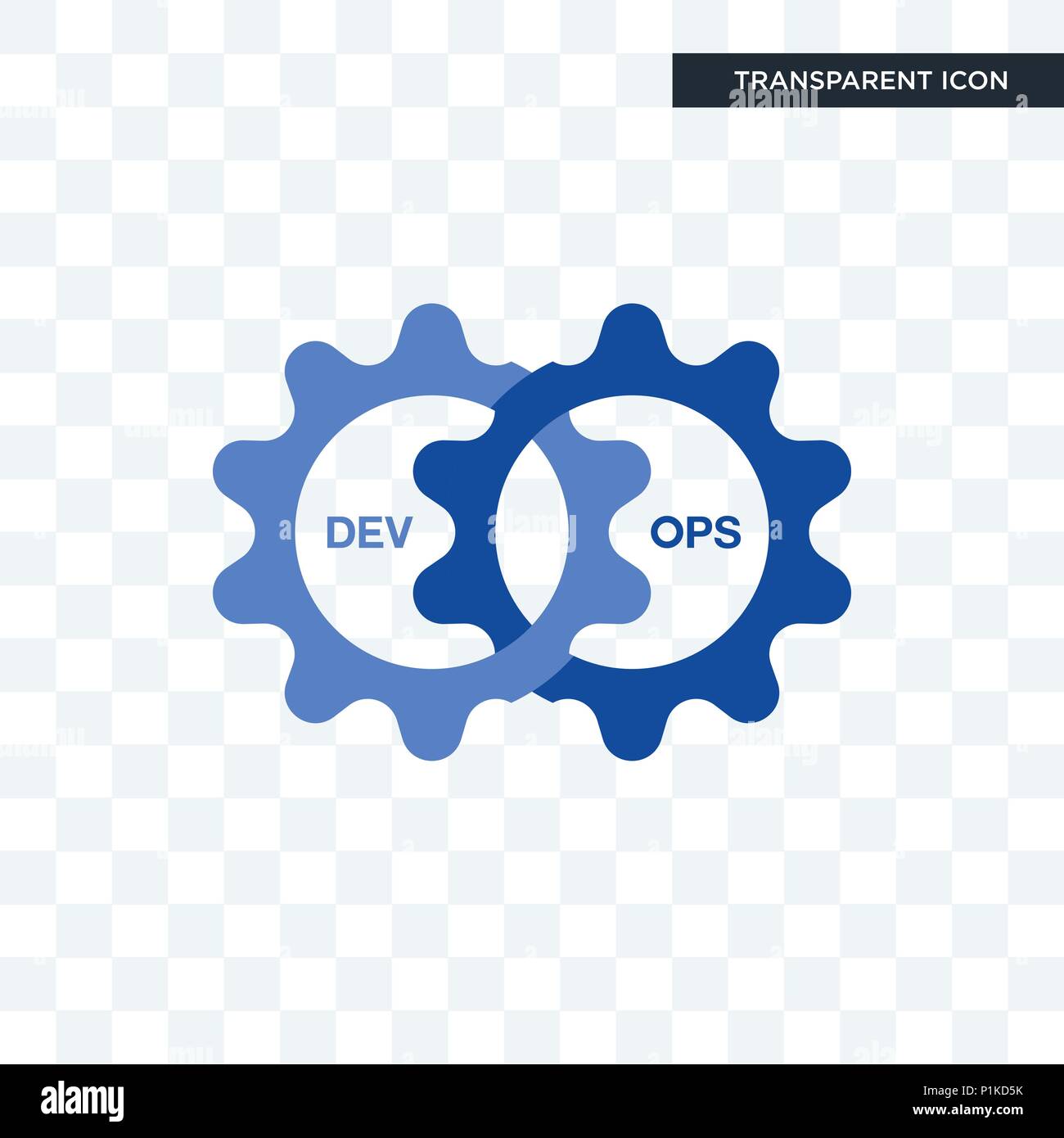 Devops vektor Icon auf transparentem Hintergrund isoliert, devops logo Konzept Stock Vektor