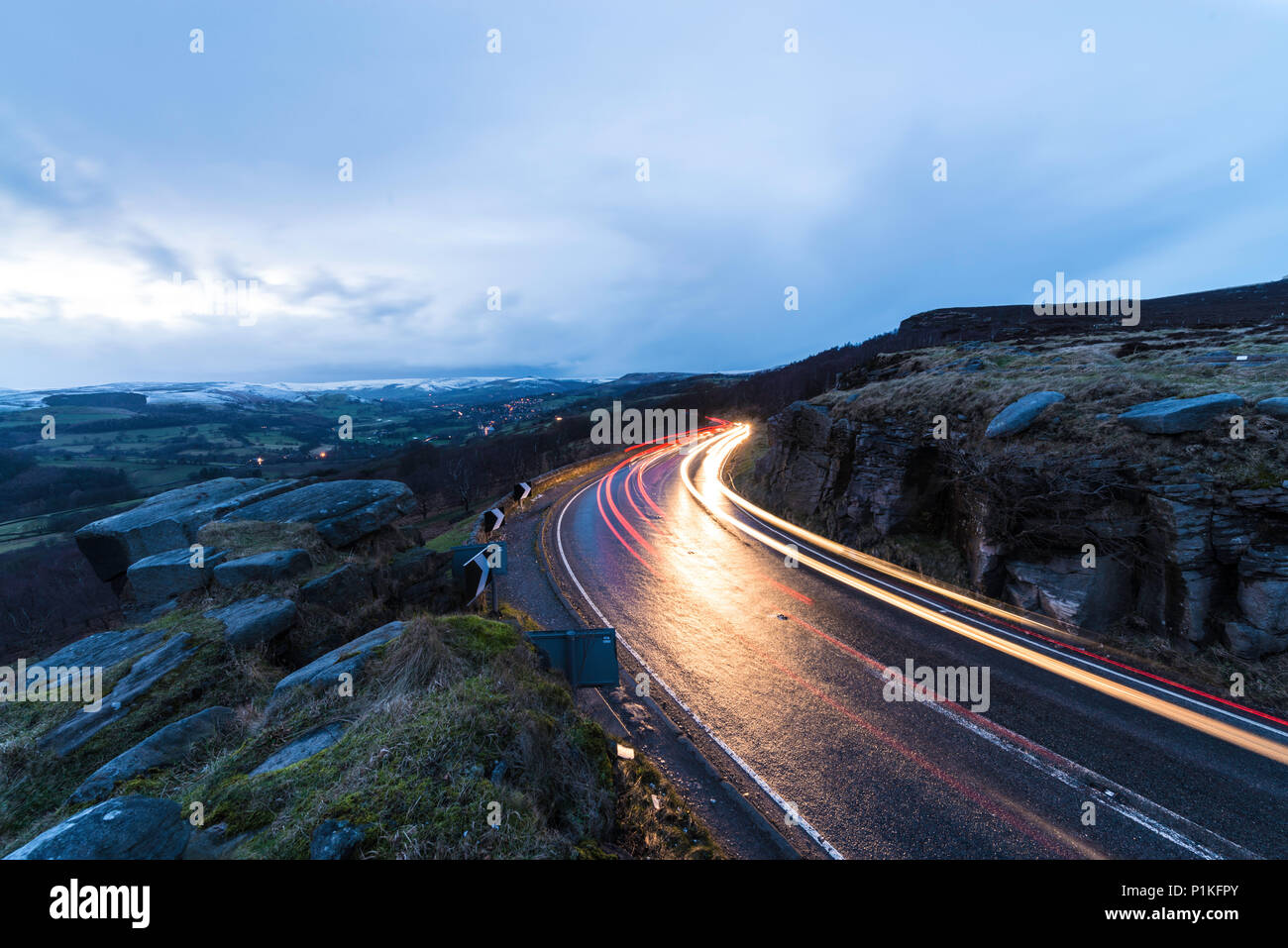 Winter in Hope Valley im Peak District Stockfoto