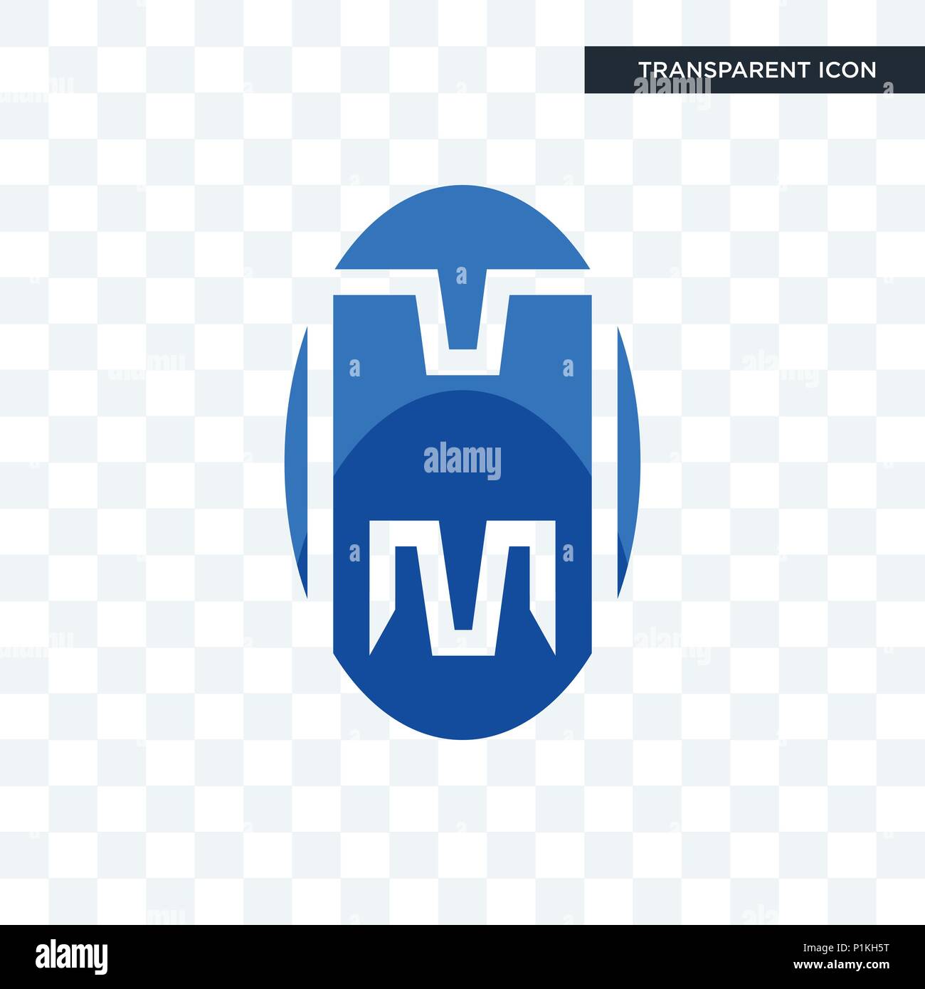Double m Vektor Icon auf transparentem Hintergrund isoliert, double m logo Konzept Stock Vektor