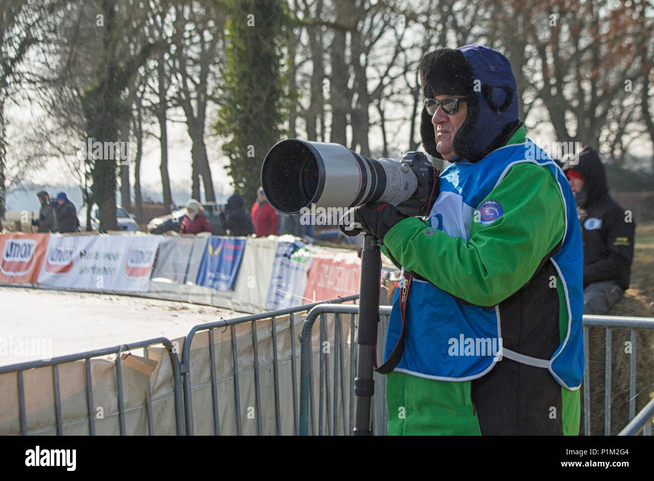 Sport Fotograf bei der Arbeit Stockfoto