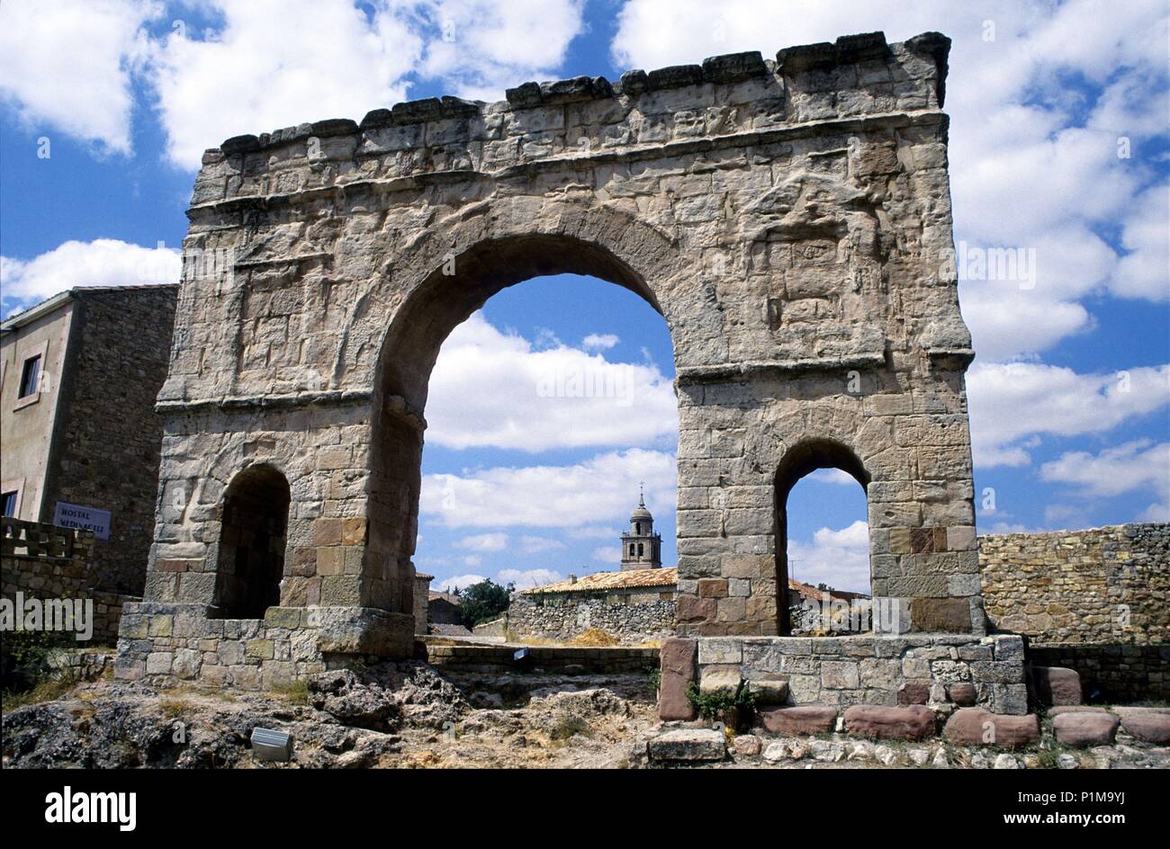 Medinacelli, Roman 'Triumph' Tor. Stockfoto