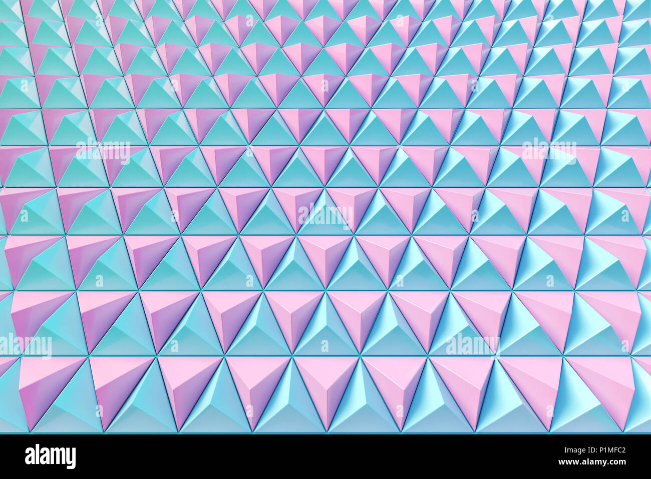 Abstrakte 3D-minimalistische geometrische Hintergrund von Dreiecken Stockfoto