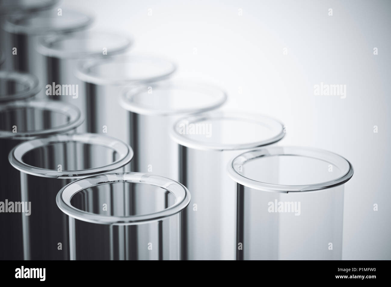 Reagenzgläser Science Laboratory, Testtube, medizinische Gläser. 3D Rendering illustration Stockfoto